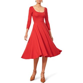 Reformation Lou Midi Dress in Cherry at Nordstrom, Size Small