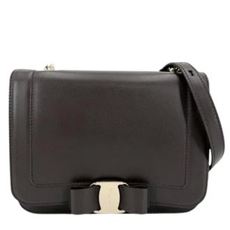 Ferragamo Pre-owned Shoulder bag - Dames - Pre-owned - Bruin - Maat: ONE Size Leer
