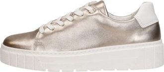 Gabor Veterschoenen Laag - Dames - Sneakers - Geel - 41 EU - Leer - Schoenen