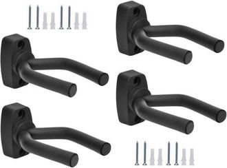 OEM Soportes De Pared Para Guitarra - Ganchos Para Instrumentos - Para Colgar Instrumentos - Brazos Ajustables - 4 Piezas - Negro