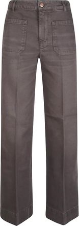 Victoria Beckham Jeans, Dames, Grijs, W28, Wide Jeans