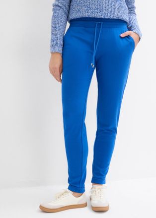 Bonprix Jerseyhose BONPRIX, Damen, Gr. 56/58 (XXXL), N-Gr, arktikblau, Jersey, Obermaterial: 70% Viskose, 25% Polyester, 5% Elasthan, regular fit, Hosen Jerse