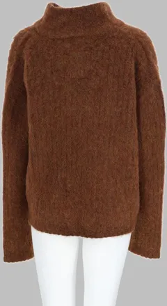 Uma Wang Alpaca and Wool V-Neck Sweater - Brown