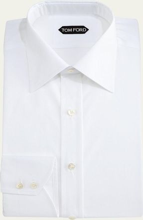 Tom Ford Classic Barrel Cuff Dress Shirt, White