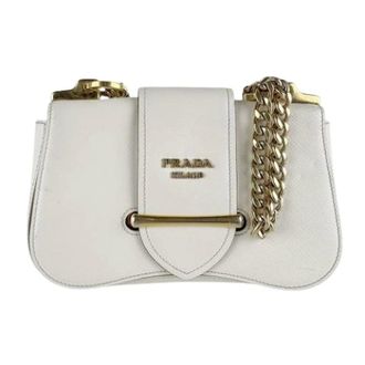 Prada Pre-owned Mini Shoulder Bag - Dames - Pre-owned - Wit - Maat: ONE Size Leer