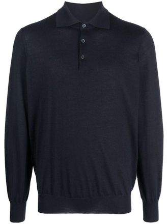 Brunello Cucinelli Polo a maniche lunghe - Blu