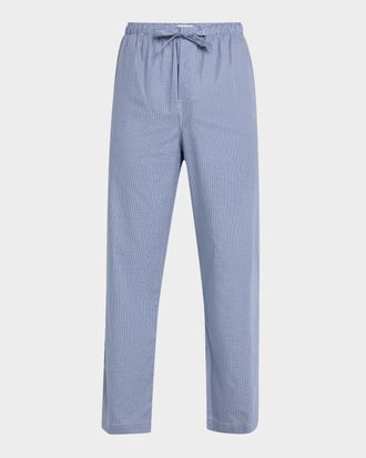 Derek Rose Men & apos;s Barker Micro Houndstooth Cotton Lounge Pants