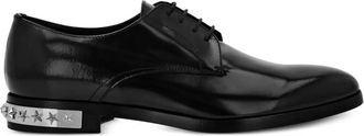 Philipp Plein Stars Derby shoes - men - Calf Leather/Sheepskin/Leather/Fabric - 42 - Black