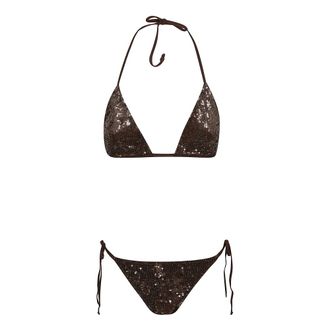 P.A.R.O.S.H. Bikinis, female, Brown, Size: XS Sliding Triangle Bikini