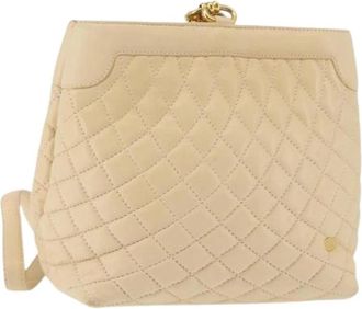 Bally Pre-owned Leren Schoudertas - Dames - Vintage Tas - Beige - ONE Size - Leer - Vintage