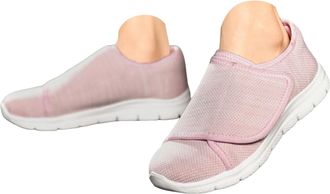 Generic Womens Slip On Walking Shoes Mesh Breathable Adjustable Strap Wide Width Orthotic Sneakers for Women Outdoor Casual Lightweight Running Sports Shoes A