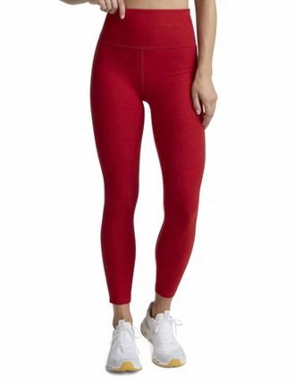 Beyond Yoga Spacedye Ready Midi Legging In Holly Red Heather