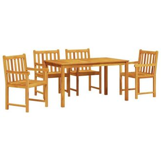 vidaXL Vidaxl Conjunto De Comedor De Jard&iacute;n 5 Pcs Marr&oacute;n