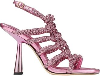 Jimmy Choo London Izobel 100 Metallic Lurex Sandals, Brand Size 35 ( US Size 5 )