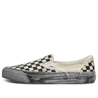 Vans OG Classic Slip-On LX Stressed - Black Checkerboard VN0A32QNBKC