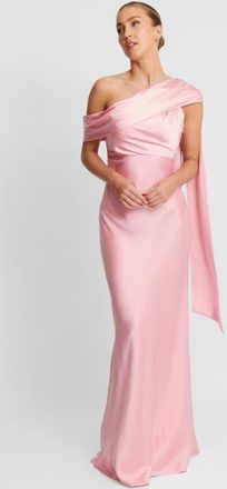 Six Stories Drape One Shoulder Bridesmaid Dress in Rose Pink at Nordstrom, Size 12