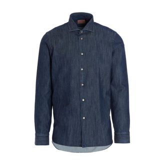 Borriello Denim Shirt - Heren - Spijkeroverhemden - Blauw - 4XL - Denim - Overhemden