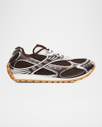 Bottega Veneta Orbit Metallic Net Runner Sneakers