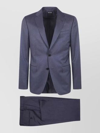 Ermenegildo Zegna tailored suit notch lapel chest pocket