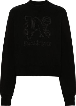 Palm Angels Womens Statement Crewneck Black - Size X-Small
