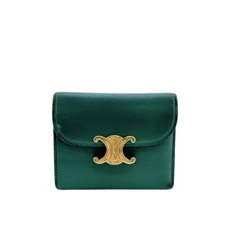 Celine Green Leather Wallet (Tri-Fold) (Pre-Owned)
