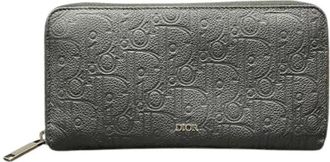 Dior Pre-owned Wallets, female, Black, Size: ONE SIZE Pre-owned Gravity Leather Long Wallet