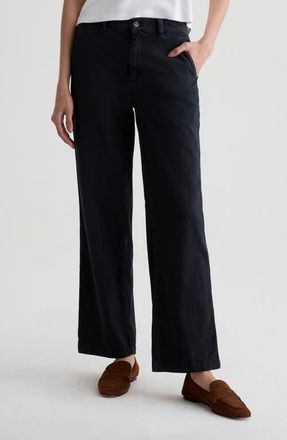 AG - Adriano Goldschmied Fairfax Ankle Straight Leg Jeans in Sulfur Black at Nordstrom, Size 27