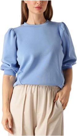 Selected Blauwe 3/4 Mouw Sweat Top - Dames - Blouses - Blauw - S - Overhemden