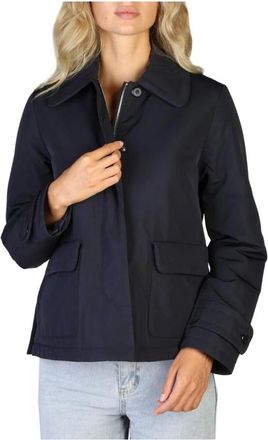 Geox Jassen, Dames, Blauw, L, Klassieke Knopen Ritsjas