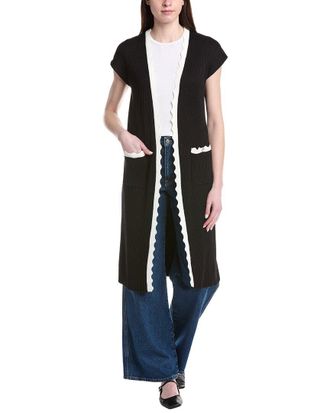 T Tahari Extended Sleeve Long Vest