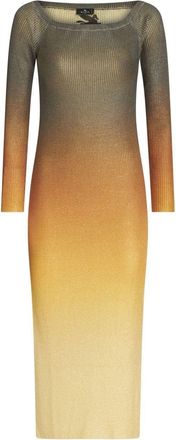 Etro gradient-effect ribbed-knit dress - women - Polyamide/Polyester/Acetate - 38 - Yellow