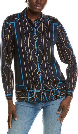 Elie Tahari The Madeline Silk-Blend Blouse