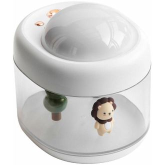 OEM Humidificador Dom&eacute;stico Peque&ntilde;o Giratorio Con Luz Nocturna Y Proyector De Estrellas (le&oacute;n Blanco)