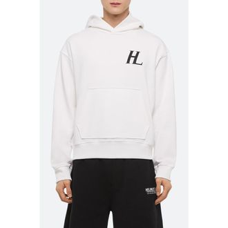 Helmut Lang Capsule Logo Graphic Hoodie in White at Nordstrom Rack, Size Medium