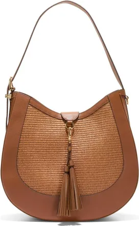 Cole Haan Catarina Large Hobo Bag in Tobacco Straw at Nordstrom