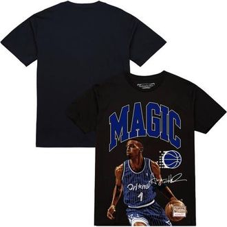Mitchell & Ness Mens Mitchell & Ness Penny Hardaway Black Orlando Magic Hardwood Classics Player Arch T-Shirt at Nordstrom, Size Medium
