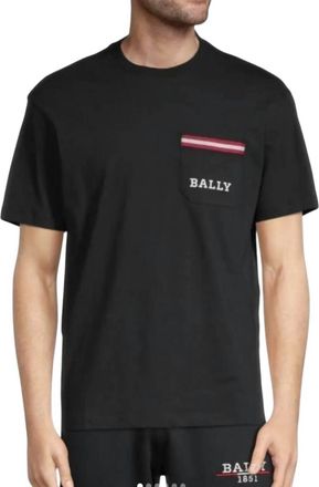 Bally Mens Short Sleeve Pocket T-Shirt In Black