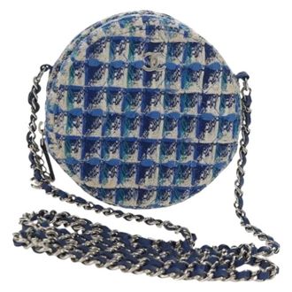 Chanel Pre-owned Canvas Schoudertas - Dames - Pre-owned - Blauw - Maat: ONE Size