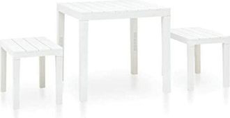 Vigor Set Arredo Giardino PP Papua Bianco 3 Pezzi