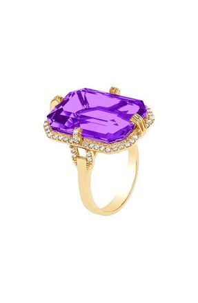 Goshwara Gossip Emerald Cut Ring in Purple at Nordstrom, Size 7
