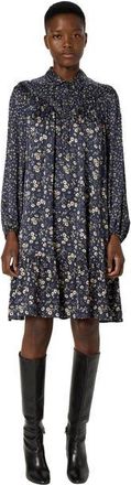 Gerard Darel Leana Printed Shirt Dress in Navy Blue at Nordstrom, Size Large