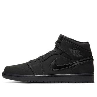 Nike Jordan Air Jordan 1 Mid Triple Black Suede 554724-056