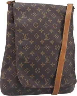 Louis Vuitton Pre-owned Musette Schoudertas - Dames - Vintage Schoudertas - Bruin - ONE Size - Leer - Vintage