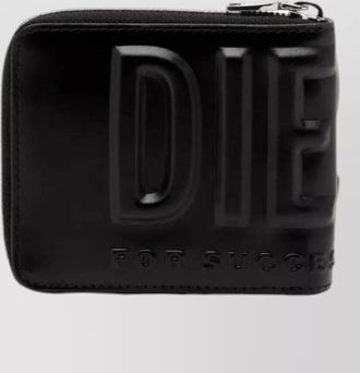 Diesel 3d bi fold coin zip wallet