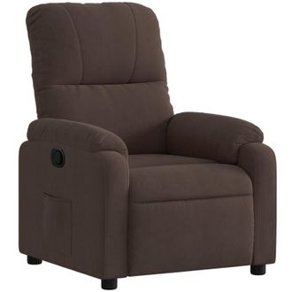 vidaXL Sill&oacute;n Reclinable Tela De Microfibra Marr&oacute;n Vidaxl