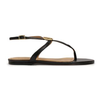 Kazar Schoenen, Dames, Zwart, 39 EU, Leer, Zwarte teenslippers in flipflop-stijl