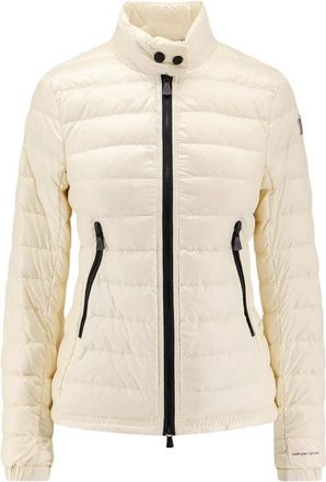 Moncler Witte donsjas met ritssluiting - Dames - Winterjassen - Wit - S - Polyester - Jassen