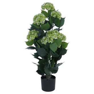 Hhg [nunca Usado] Hortensia Artificial Hhg-040, Planta Decorativa, Hortensia Artificial, Planta Artificial, Para Exterior, Polietileno, 90 X 50 X 50 Cm, V