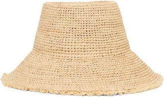 L*Space Paco Embellished Paper Raffia Bucket Hat in Natural at Nordstrom