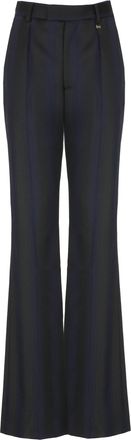 Vivienne Westwood Blue Ray Striped Tailored Wide-Leg Wool Pants